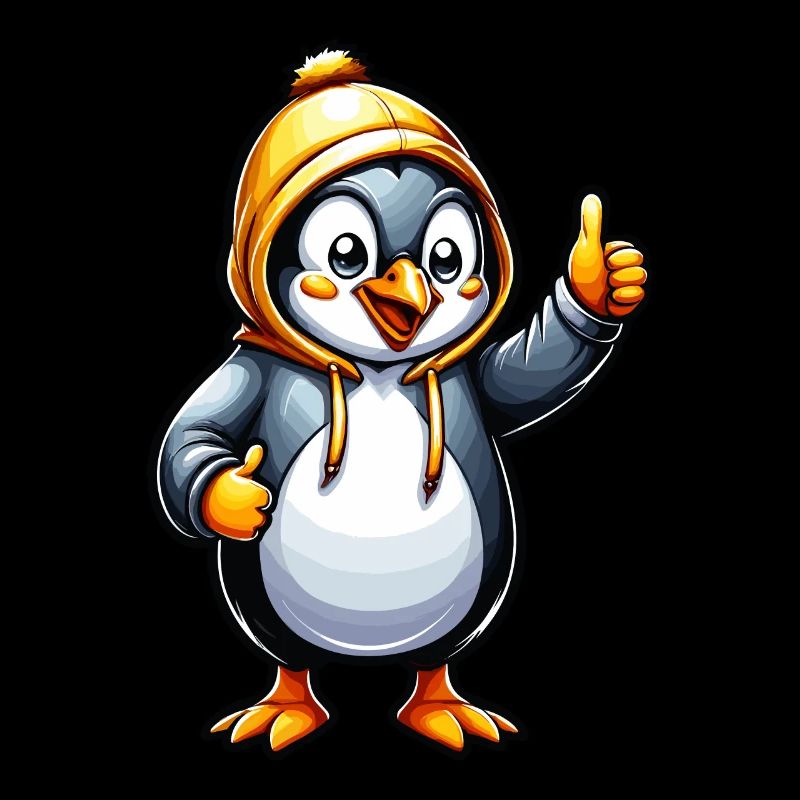 Le pingouin lève le pouce