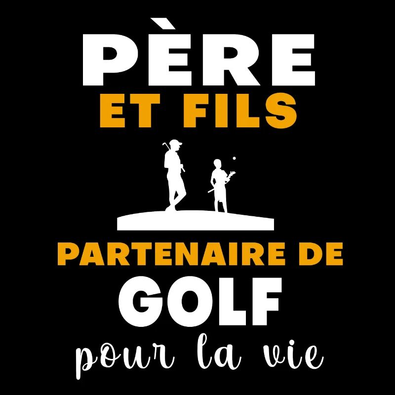 Golf Vater und Sohn Papa Golfer