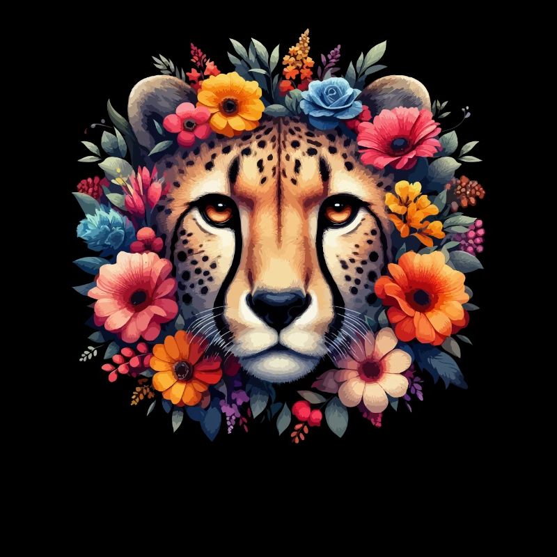 Cheetah Gepard Blumen