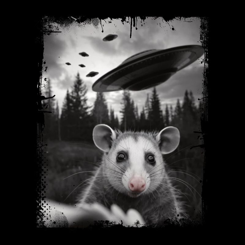 Funny Opossum Possum Weird Stuff Meme Design