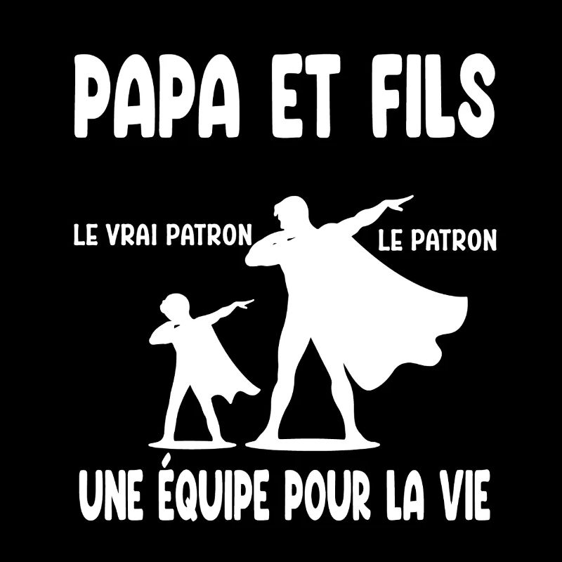 Father and Son Dad Dab Superhero