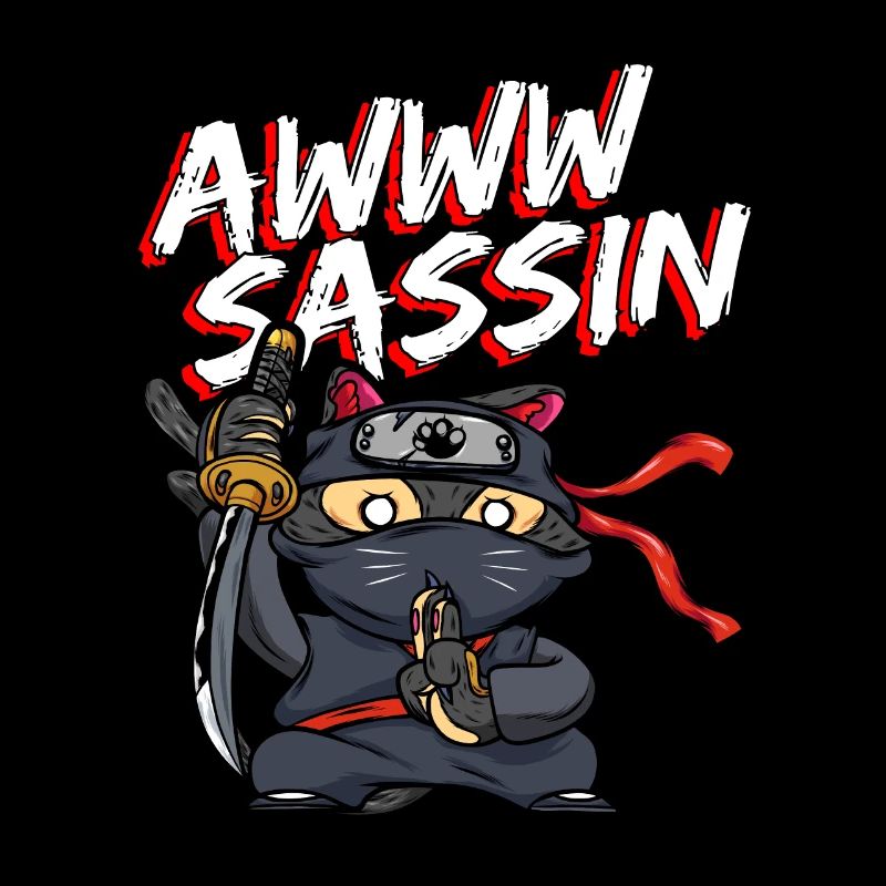 Cool Awwwsassin Samurai Katze Lustige Ninja Katze