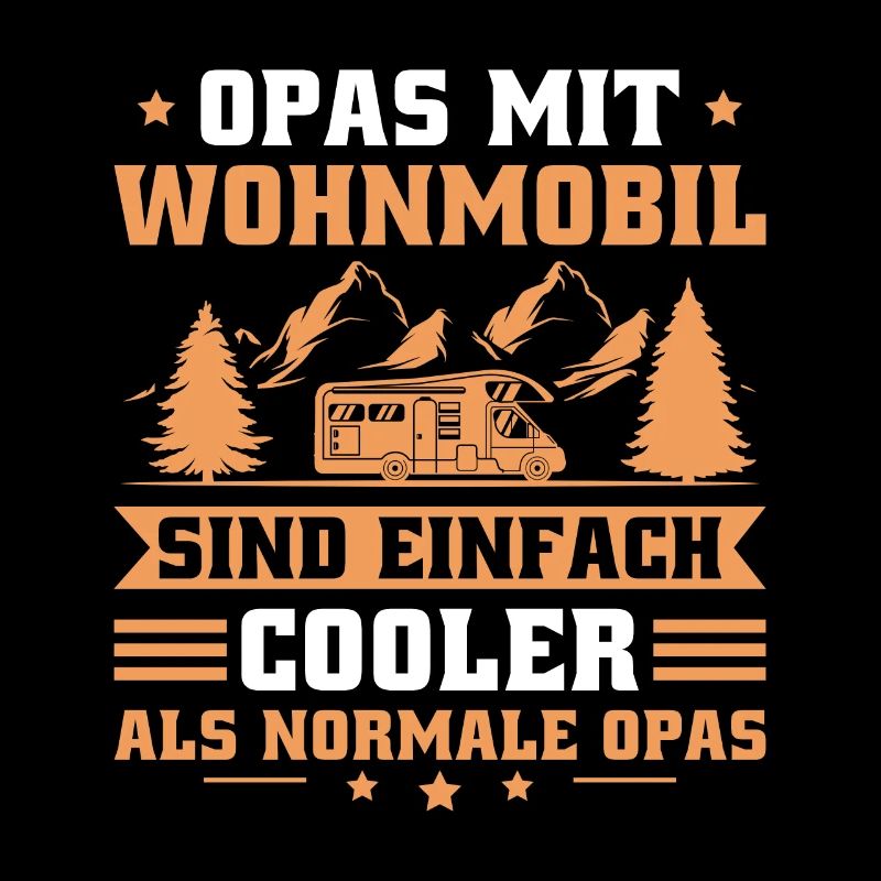 Opa mit Wohnmobil Männer Camping