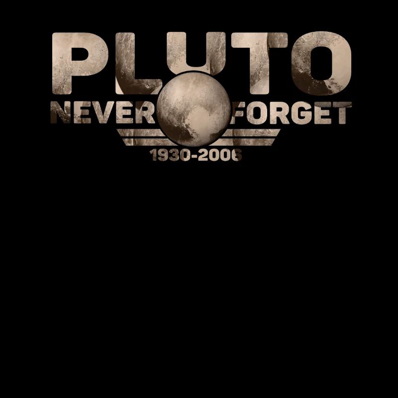 Never Forget Pluto Design Retro Style Funny Space