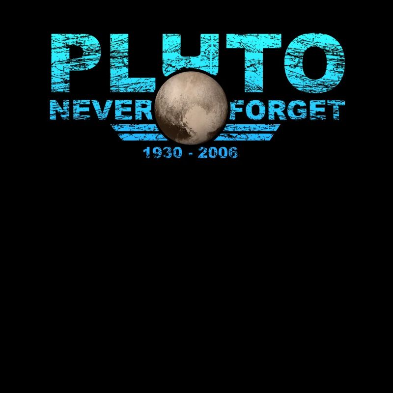 Never Forget Pluto Design Retro Style Funny Space