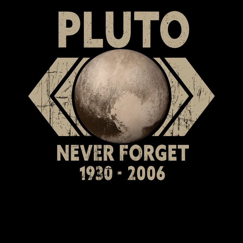 Never Forget Pluto Design Retro Style Funny Space