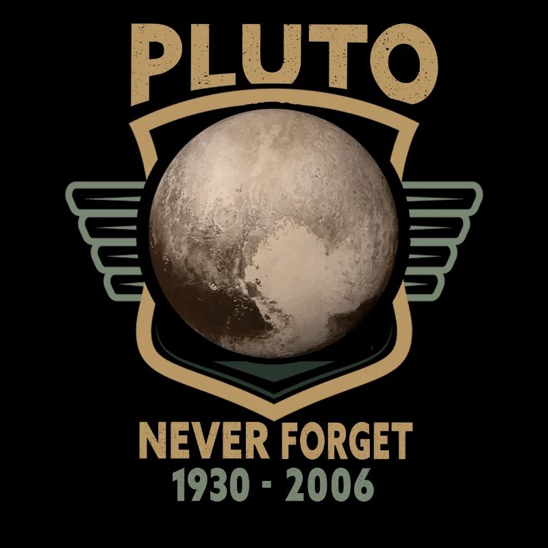 Never Forget Pluto Design Retro Style Funny Space