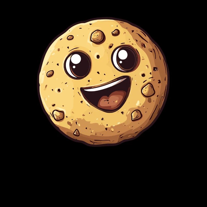 Cheerful cookie with a smile