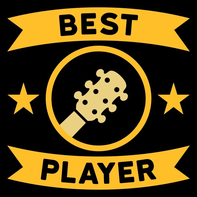 Meilleur guitariste (guitare, cercle, bannière)