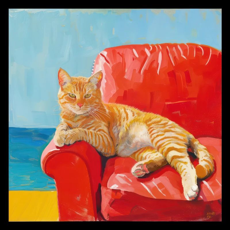 Chat, motif chat, pop art, cadeau, idée cadeau