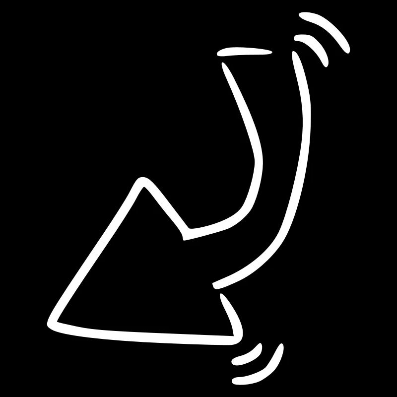 Arrow drawing sketch white