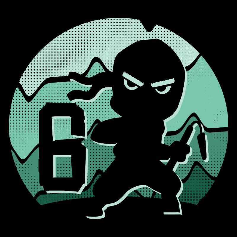 6 Jahre Junge 6. Geburtstag Kinder Ninja