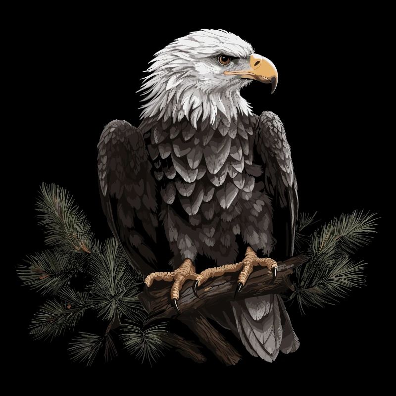 Forêt animale d’aigle à tête blanche