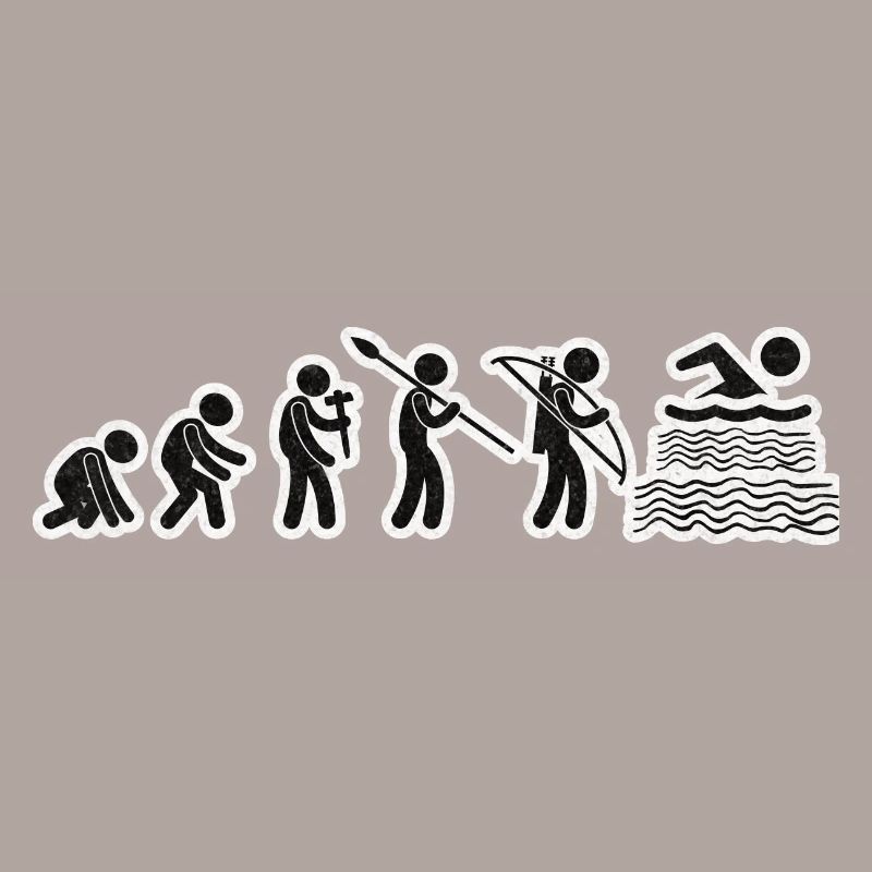 Evolution Natation Noir Grunge