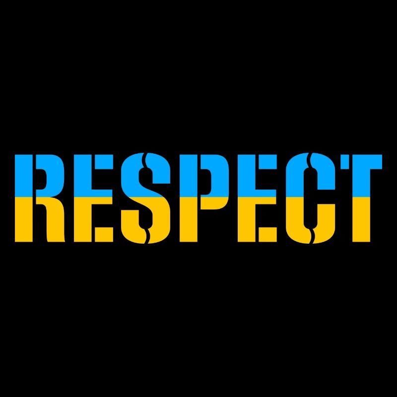 Respect Ukraine Respect Drapeau Couleurs du drapeau