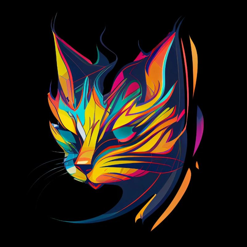 Katzenkunst bunt