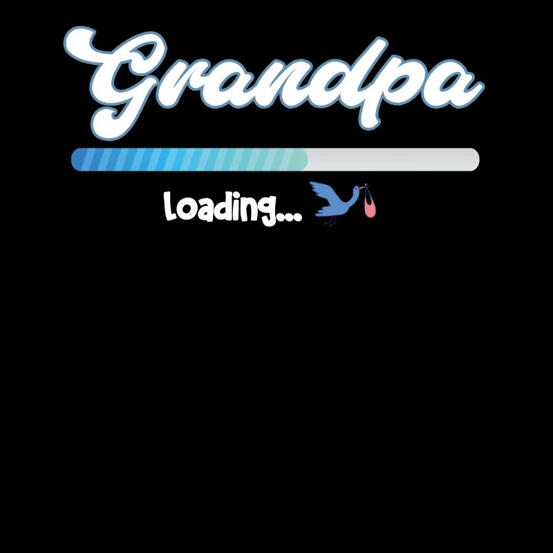 Grandpa loading - werdender Großvater - weiß