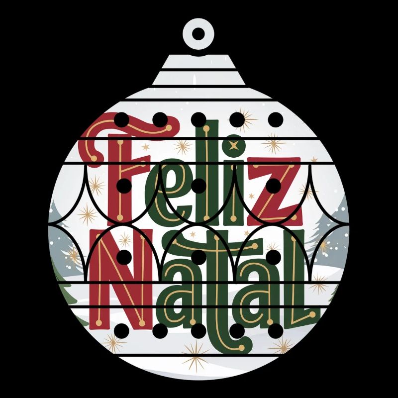 Feliz Natal Weihnachtskugel Brasilien Spanien