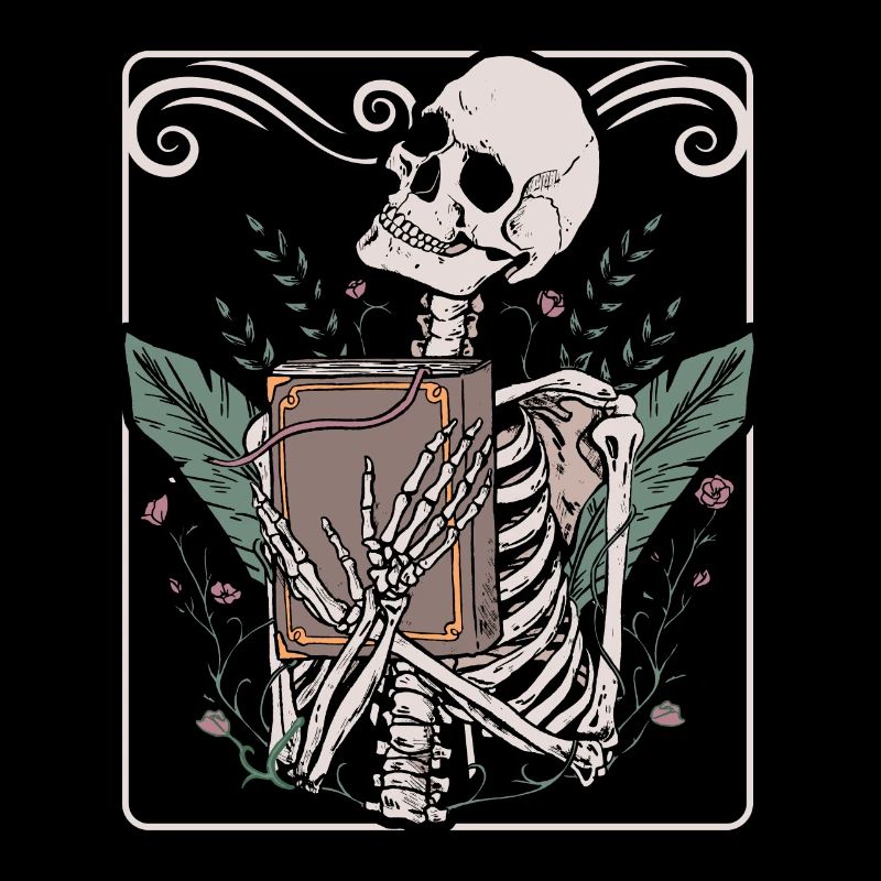 Tarot Card Skeleton Nu Goth Occult Witchcraft