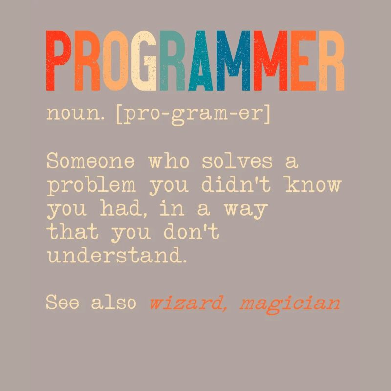 Lustige Programmierer Definition Software-Entwickler
