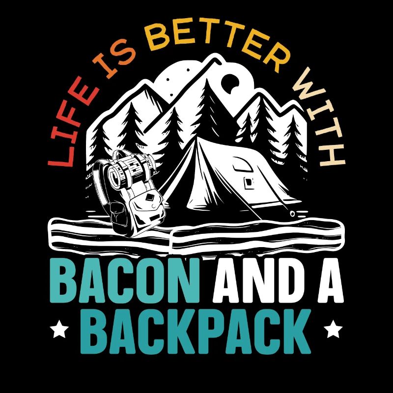 Camping et bacon Meat Camp Camper J’aime le bacon