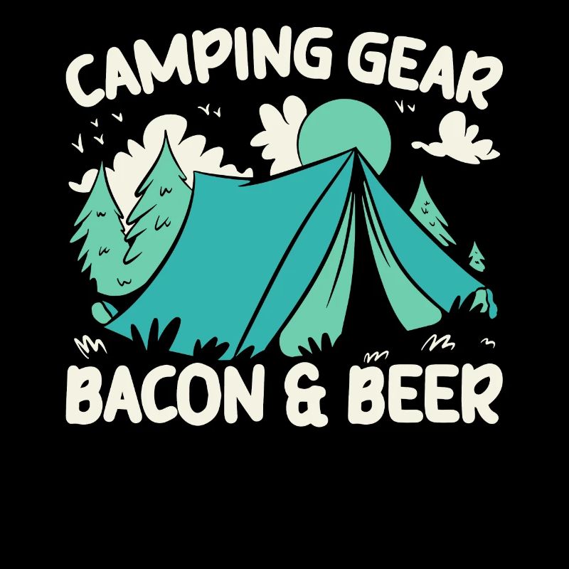 Camping Et Bacon Viande Camp Camper J’Aime Bacon