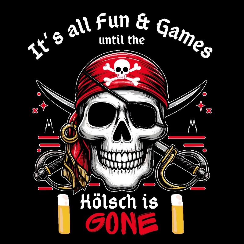 Carnival Pirate Skeleton Kölsch Cologne Cologne Alaaf Fun