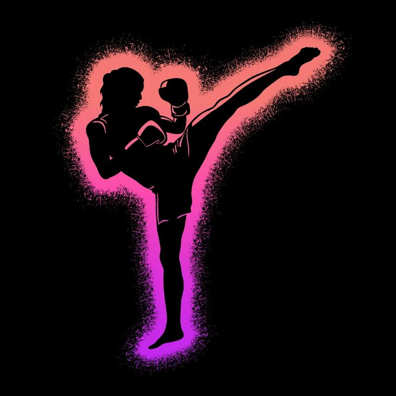 Muay Thai Kickboxer Kampfsport Mädchen Kickboxen