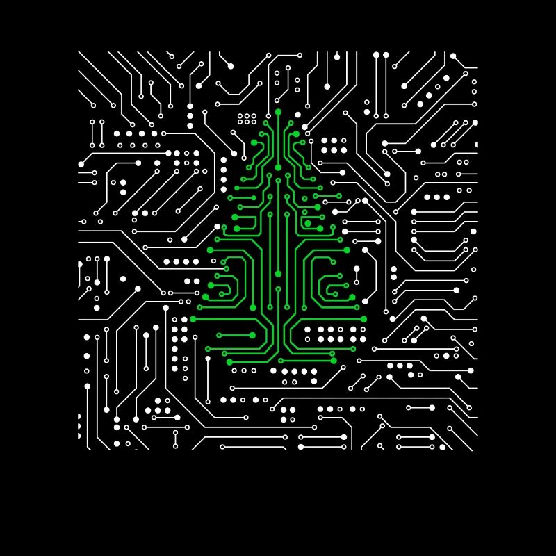 CPU Motherboard Circuit IT Christmas Tree