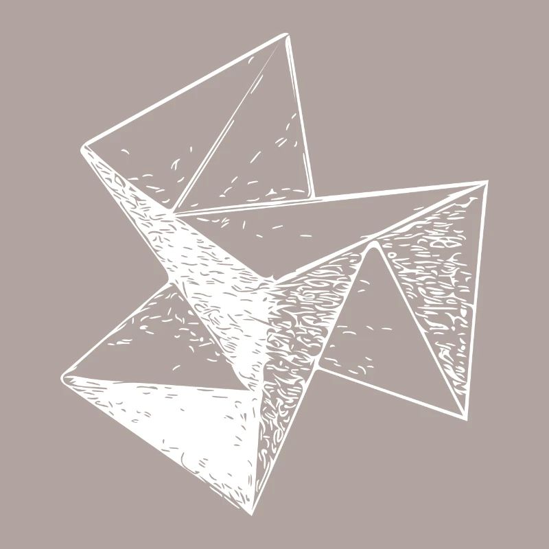 3d Vintage Triangle Cube Structure