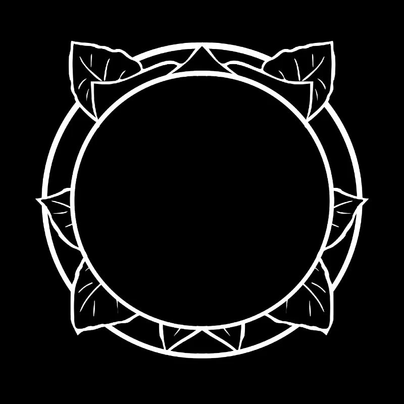 Flowers Ornaments Round Frame Circle