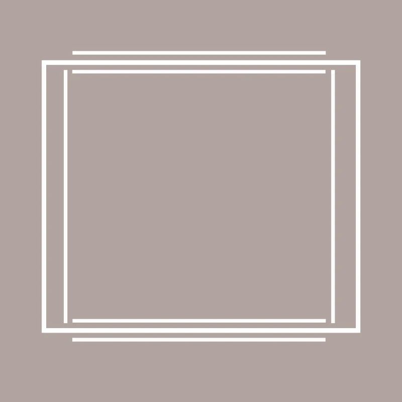White Lines Square Frame Decoration