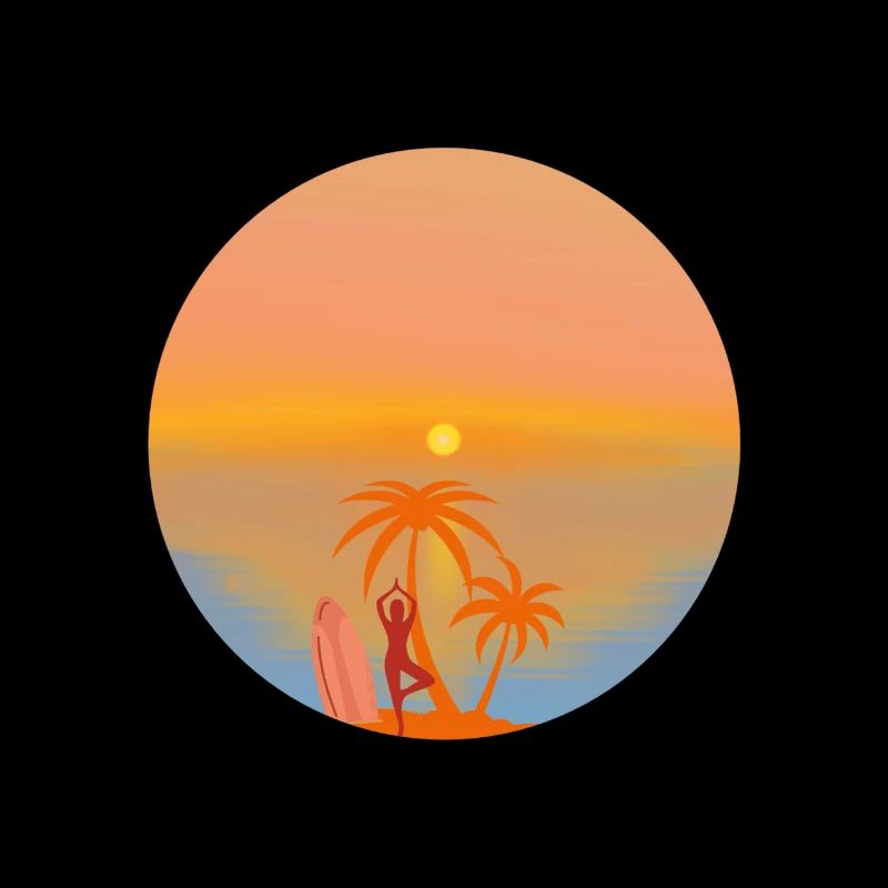 Coucher de soleil sur la plage