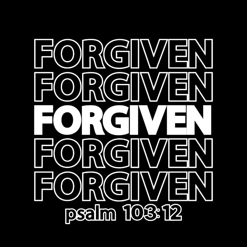 Christian Design vergeben Psalm 103 Vers 12