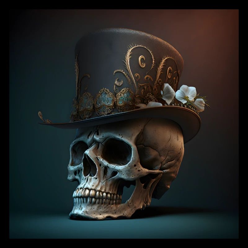 Vintage Black Skull