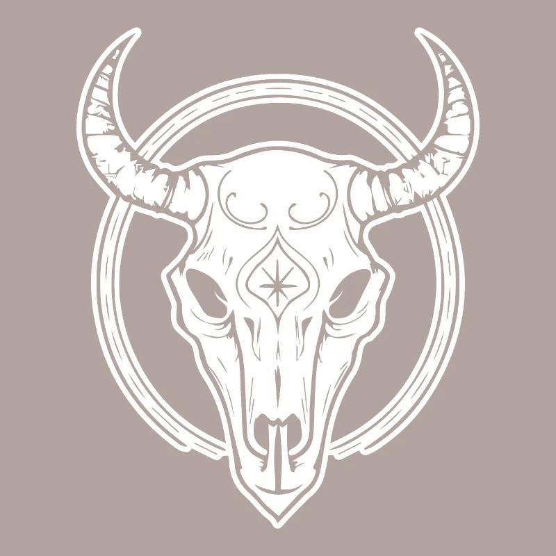 Crâne de vache Boho