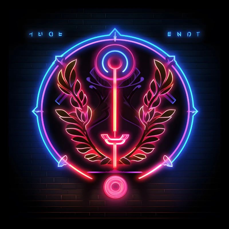 Bright neon logo