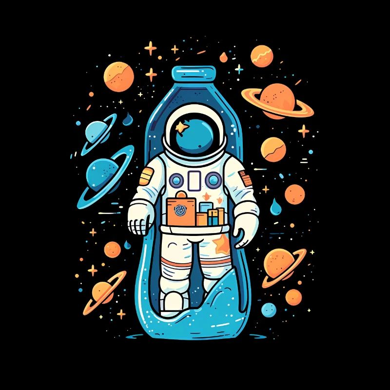 Astronaut Milchstrasse