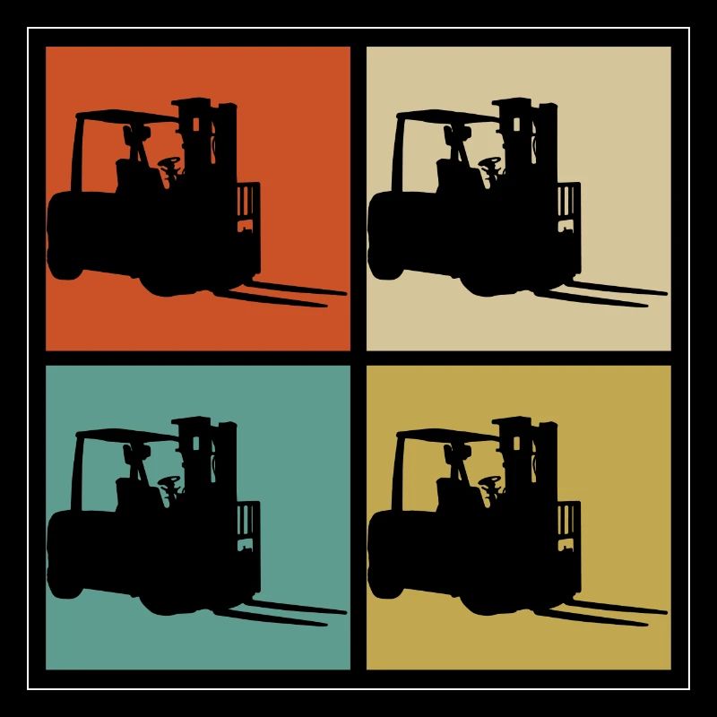Retro Cool Forklift Operator Vintage Forklift Driv