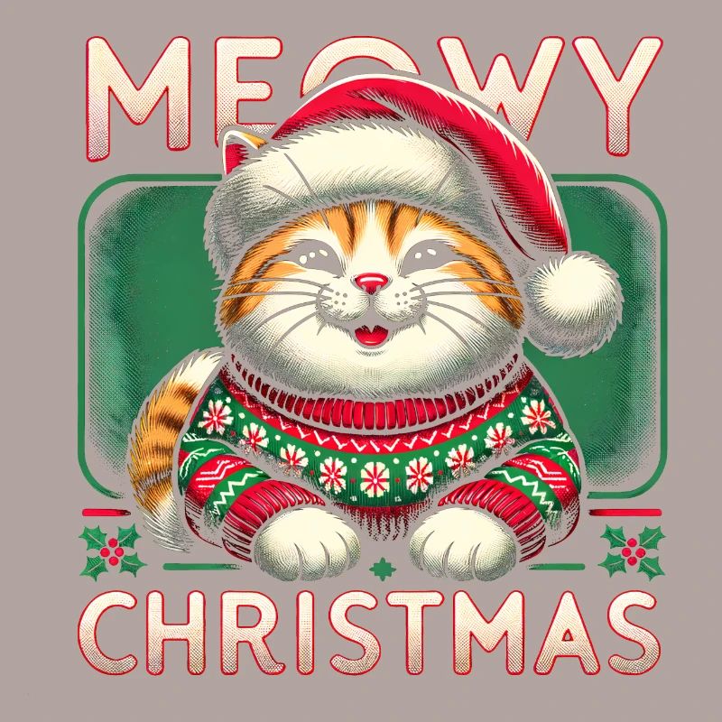 Pull de Noël avec chat de Noël