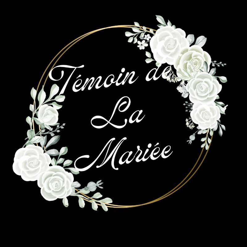 Bride's best man white flowers-matching tshirt