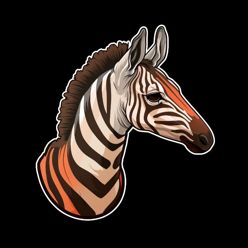 Okapi Head Rare Animal Motif