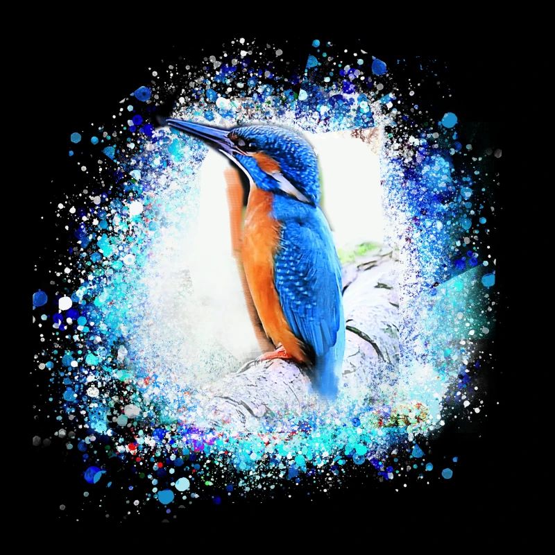 oiseaux de glace,graffiti, peinture, oiseau, coloré