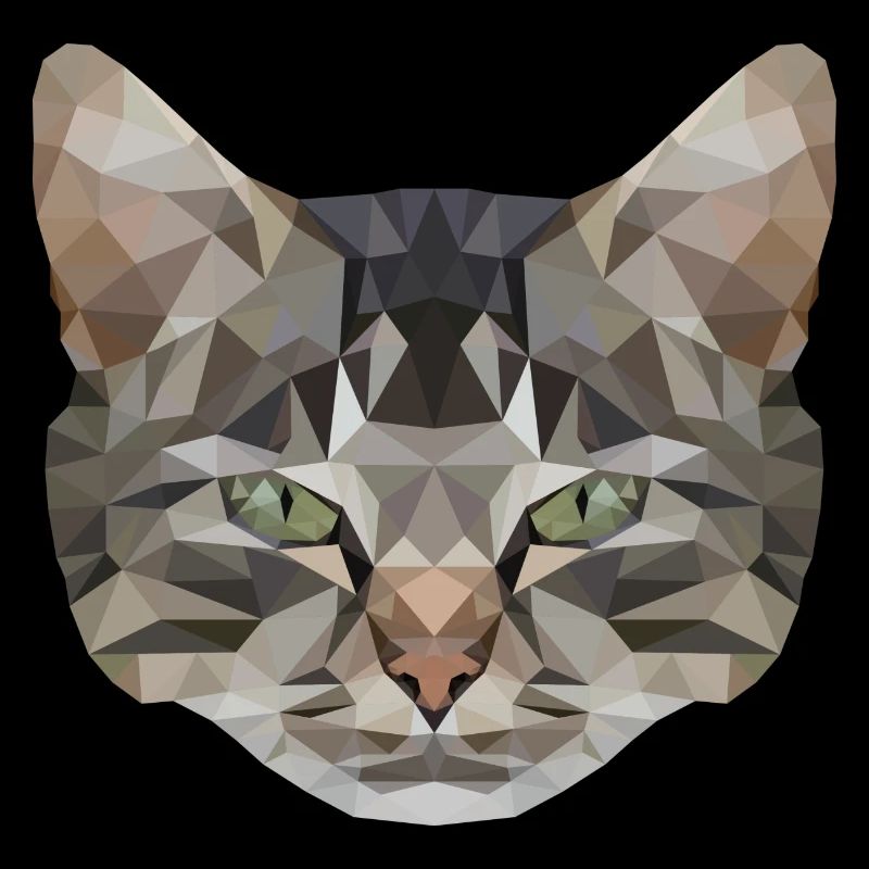 Katze | Polygon Kater Kopf | Katzenkopf | Kätzchen
