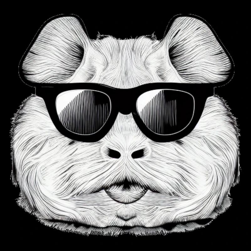 Lunettes de soleil cool cochon d’Inde design amusant 18