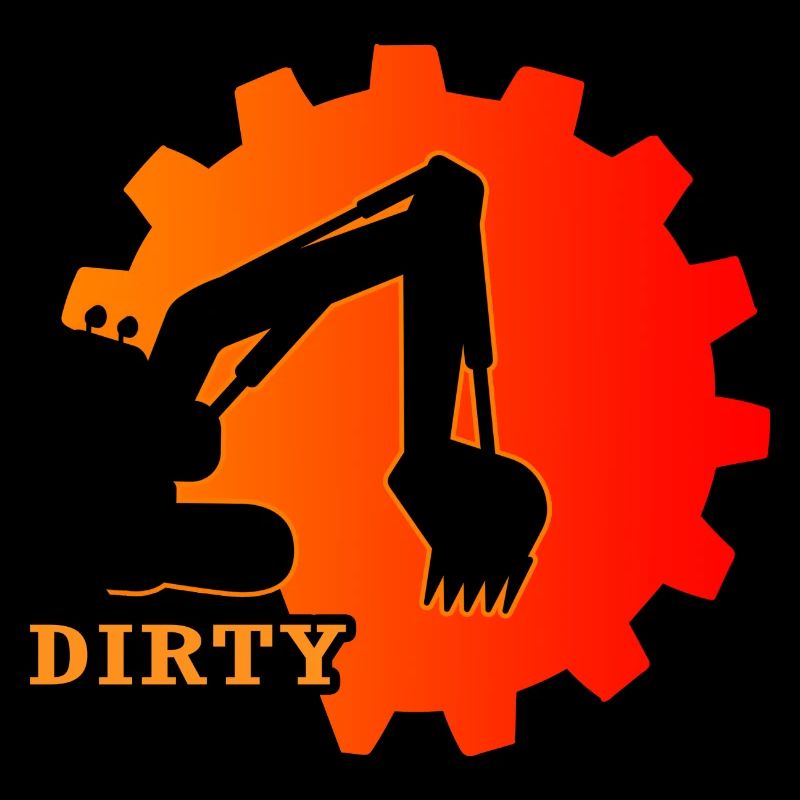 Bagger Baggerfahrer "dirty" Baggerschaufel