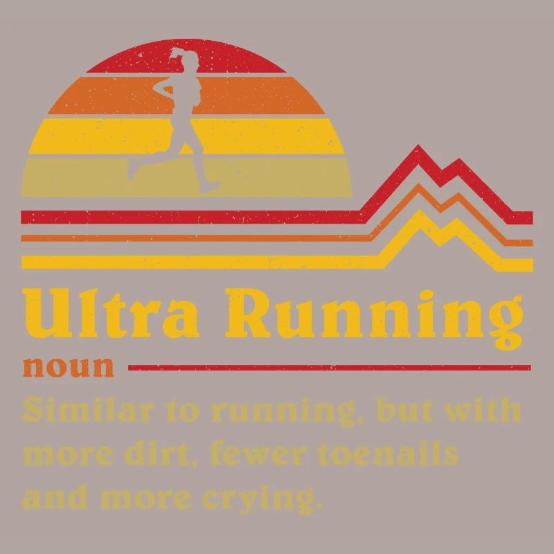 Coureur de trail ultra ultra-course de définition drôle