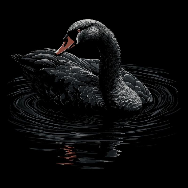 Schwarzer Schwan Vogel