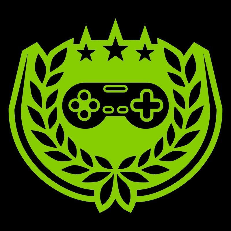 Retro Controller Sterne Lorbeerkranz