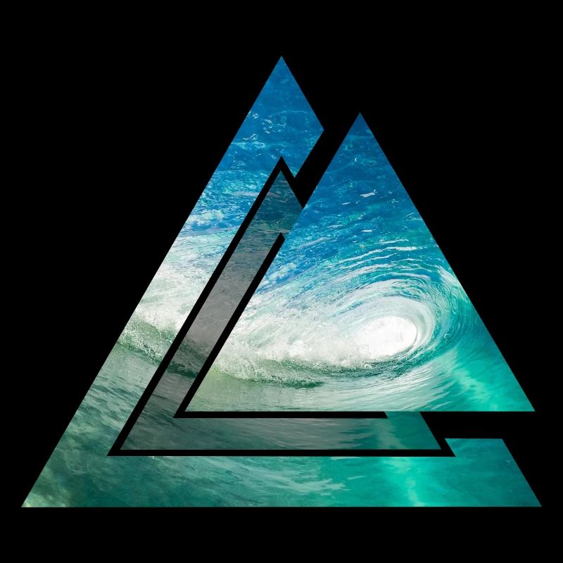 Conception de surfeur géométrique Breaking Wave